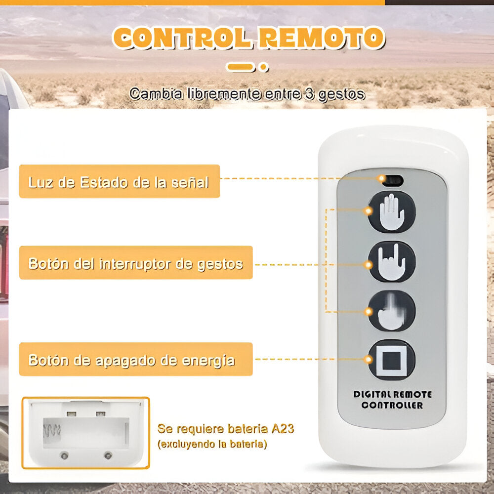 MANO LED DE SEÑAS PARA AUTO