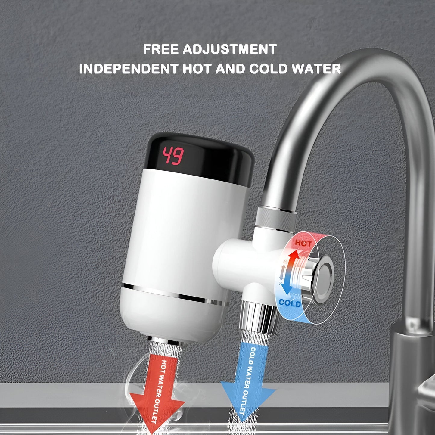 CANILLA CALIENTA AGUA CON PANTALLA RX013