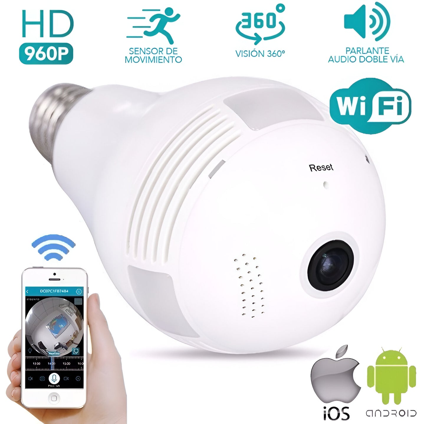 Lampara Wifi 360G Ojo de Pez Ip